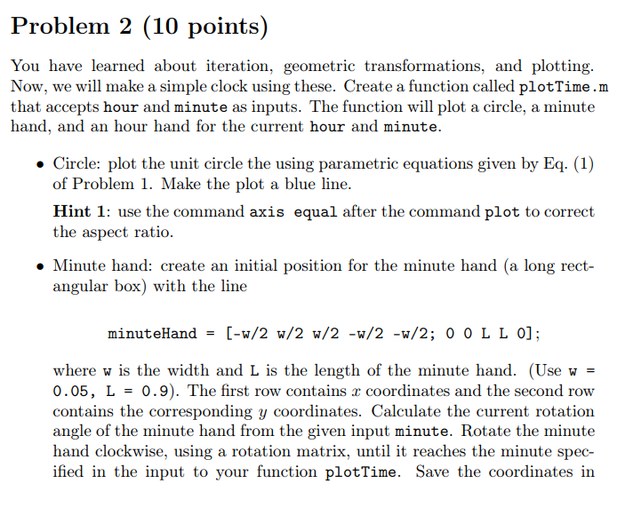 Problem 2 10 Points You Have Learned About Iteration Geometric Transformations And Plotting Now We Will Make A Sim 1