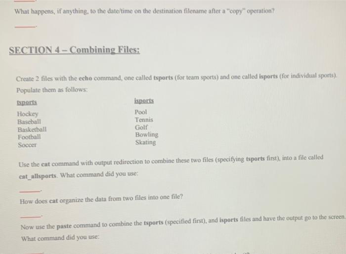 For The Following Exercises Log Into Any One Of The Student Accounts Use The Man Pages Online Help If You Need Comma 7