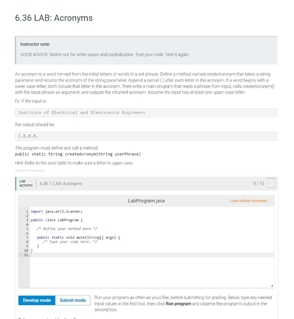 6 36 Lab Acronyms Need Help With This Lab 1