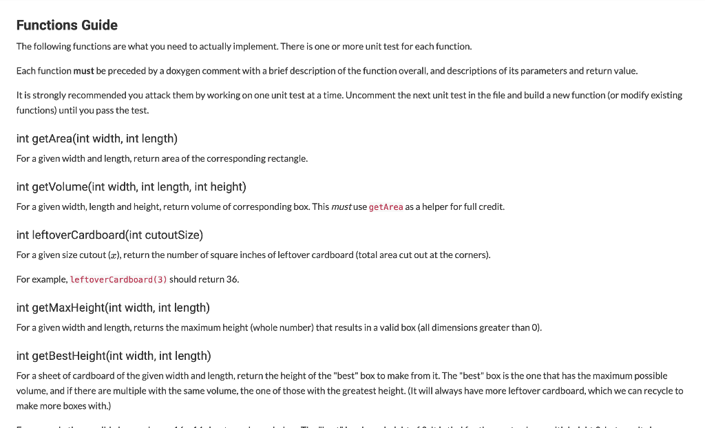 Box Functions C Using Qtcreator I Need The Functions In C Not Picture Of Some Piece Of Paper I Need Actual Help 3