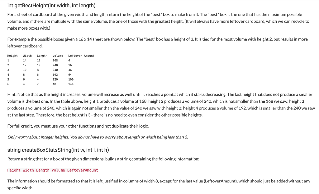 Box Functions C Using Qtcreator I Need The Functions In C Not Picture Of Some Piece Of Paper I Need Actual Help 4