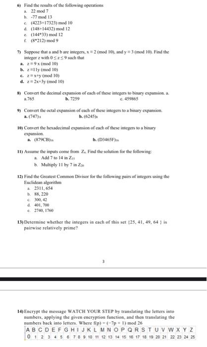 I Need Solve This Homework In Order And With The Number Of Questions Then Answer Please 2