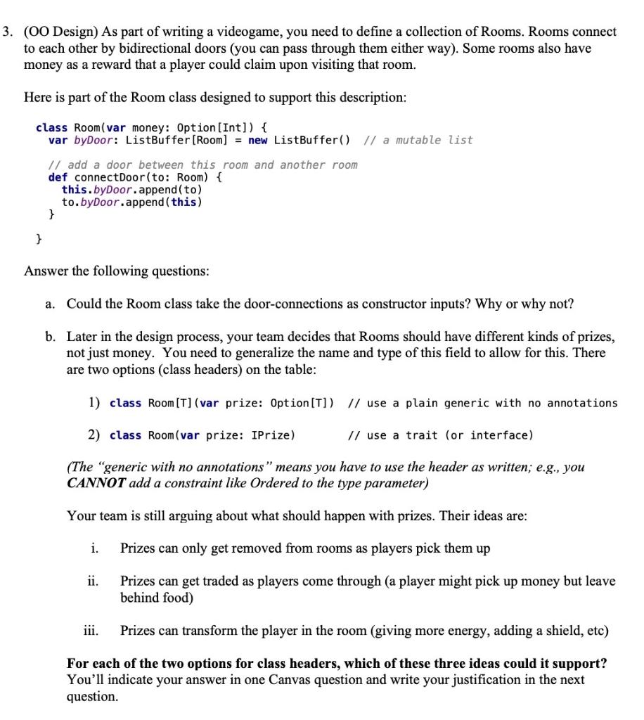 3 00 Design As Part Of Writing A Videogame You Need To Define A Collection Of Rooms Rooms Connect To Each Other By 1