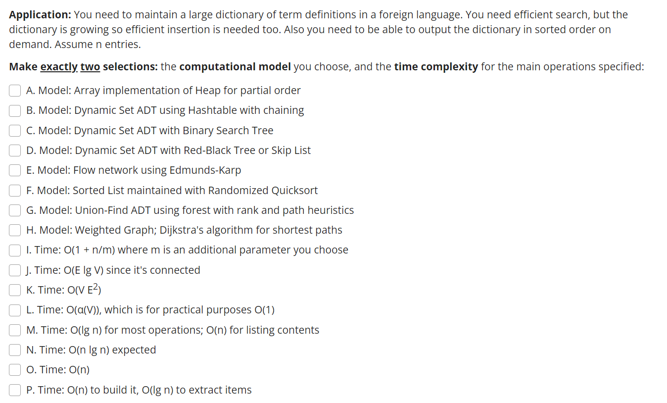 Application You Need To Maintain A Large Dictionary Of Term Definitions In A Foreign Language You Need Efficient Searc 1