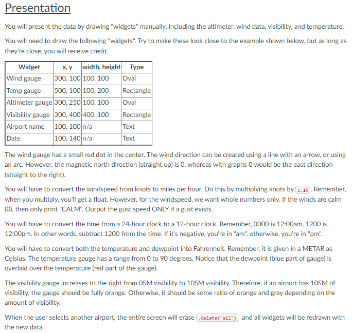 Overview This Project Will Combine All Of Your Previous Projects You Will Manually Display Data Using A Raw Drawing Mod 6