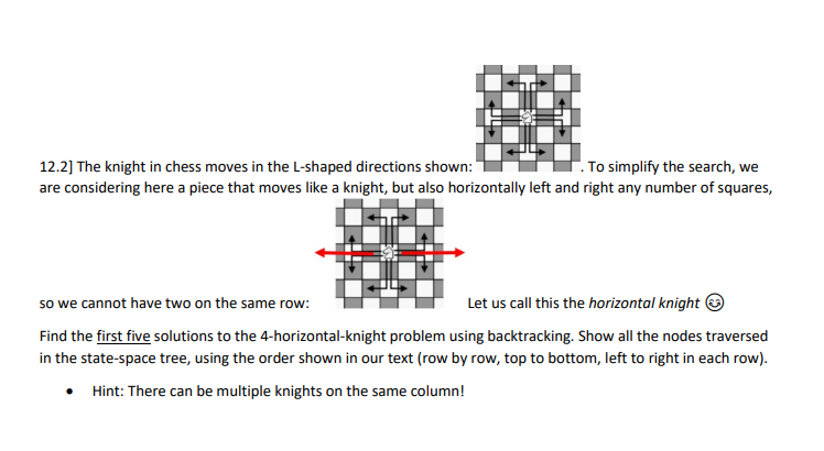 12 2 The Knight In Chess Moves In The L Shaped Directions Shown To Simplify The Search We Are Considering Here A Piec 1
