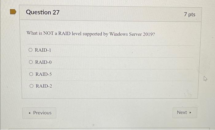 Question 26 7 Pts What Encryption Standard Is Utilized With Kerberos On Windows Server 2019 And Windows 10 O Des Aes O 2