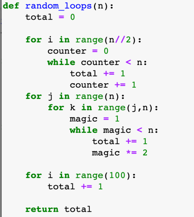 What Is The Big O Runtime Of The Following Code 1
