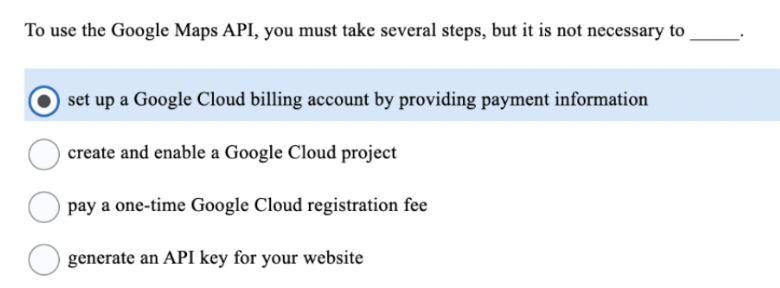To Use The Google Maps Api You Must Take Several Steps But It Is Not Necessary To Set Up A Google Cloud Billing Accoun 1