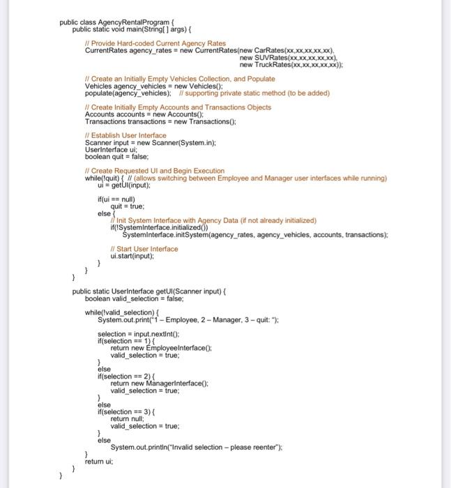 You Are To Develop A Java Program Using An Object Oriented Design Capable Of Maintaining Vehicle Rental Reservations F 7