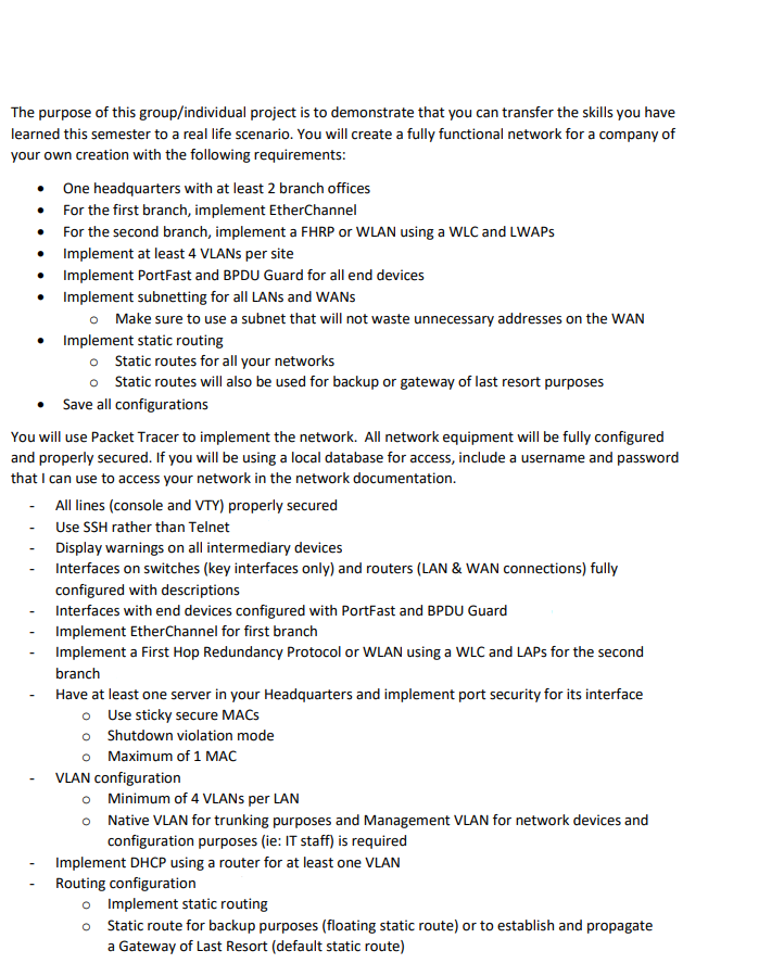 The Purpose Of This Group Individual Project Is To Demonstrate That You Can Transfer The Skills You Have Learned This Se 1