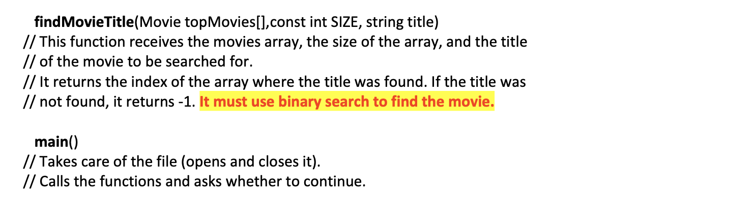 Your Program Write A Program That Reads Information About Movies From A File Named Movies Txt Each Line Of This File Co 2