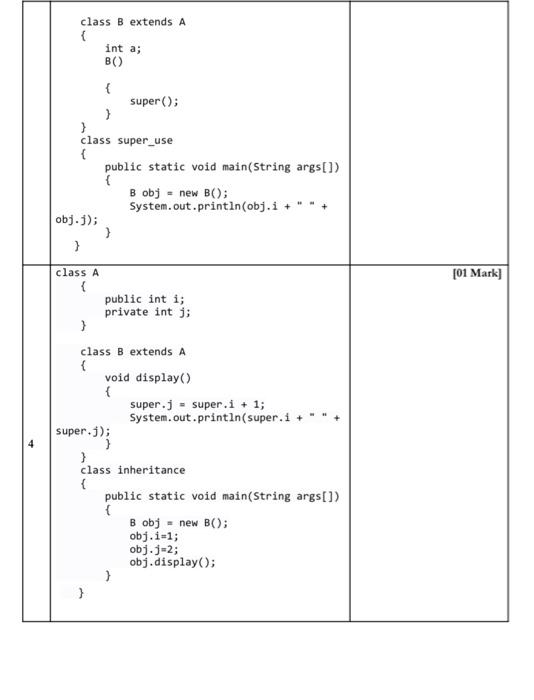 Q1 Write The Output For The Following Code Segments Attach A Screenshot For Your Output Output 01 Mark Code Imp 2