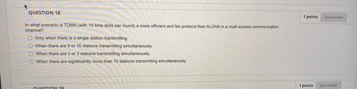 Question 16 1 Points Save Antwer Within A Single As What Is Meant By Hot Potato Routing A Situation In Which Inefficie 2