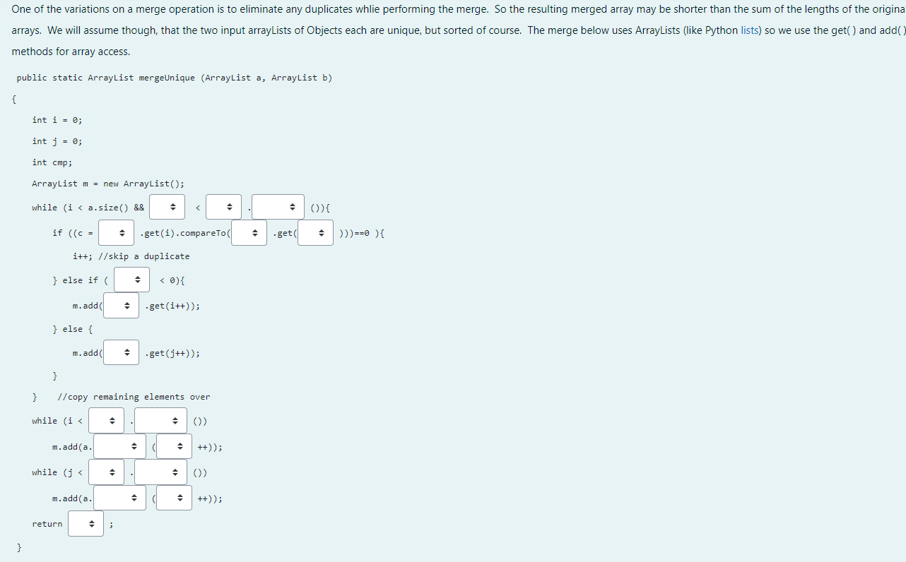 One Of The Variations On A Merge Operation Is To Eliminate Any Duplicates Whlie Performing The Merge So The Resulting M 1