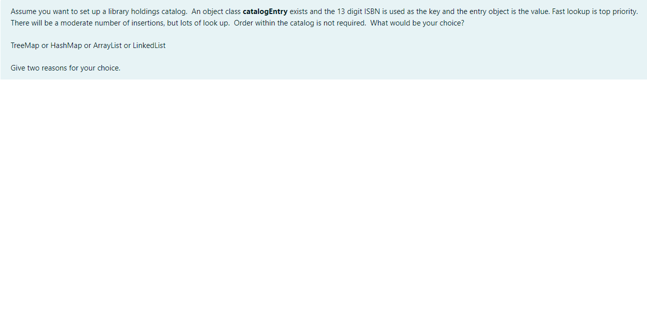Assume You Want To Set Up A Library Holdings Catalog An Object Class Catalogentry Exists And The 13 Digit Isbn Is Used 1