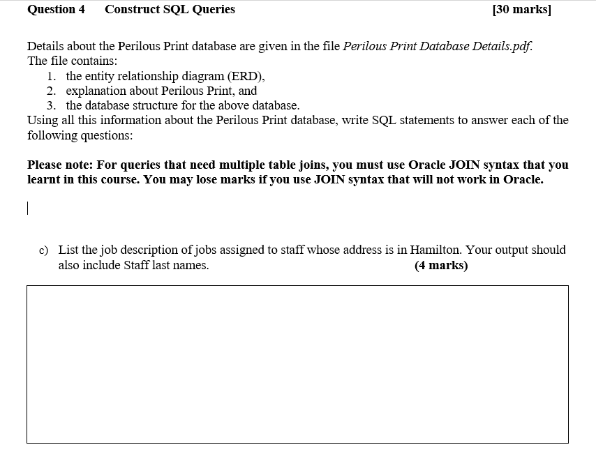 Only Need Answer The C Question Thx Please Write In Sql Query Programming Language Format Not Mysql 1
