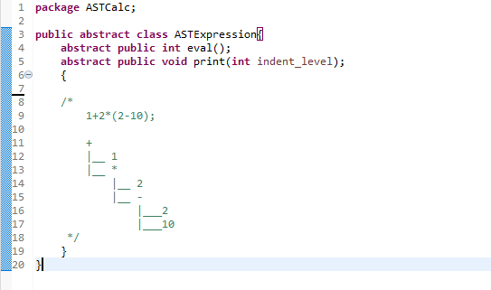 Implement Public Void Print Int Indent Level Method For Astintegerliteral And Astoperatorexpression Classes The Print 3