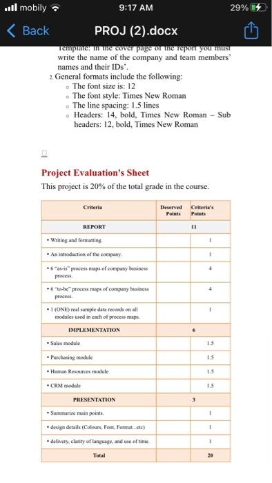 9 16 Am 29 E Ll Mobily Back Proj 2 Docx Course Title Selected Topics In Information Systems Enterprise Recouse Pl 3