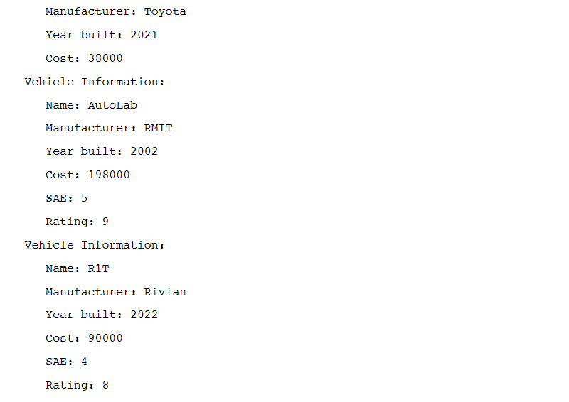 Create Two Classes Vehicle And Unmannedvehicle The Class Unmannedvehicle Is A Subclass That Extends The Class Vehicle 3