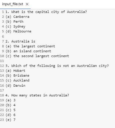 For This Task You Are To Write A Simple Phyton Program To Read Data From A Text File Reorder The Data And Then Write 1