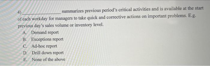 Summarizes Previous Period S Critical Activities And Is Available At The Start Of Each Workday For Managers To Take Quic 1