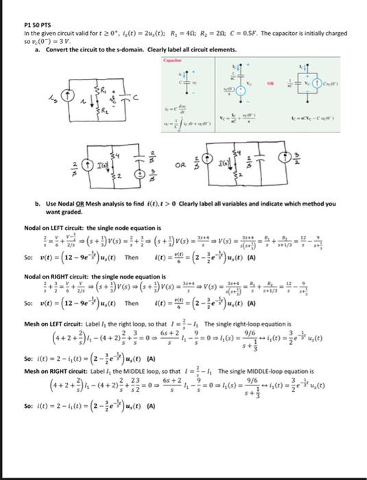 Bonus Questions Bonus 1 S Pts Refer To The Circuit In Problem P1 Use A Single Current Division Equation To Find The 2