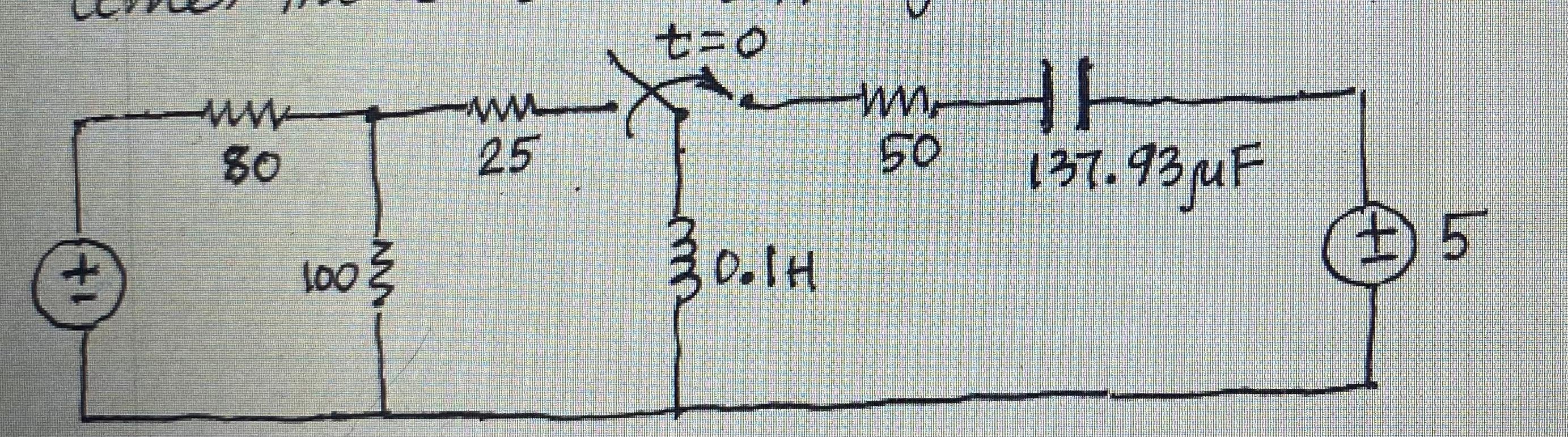 Given A Switching Circuit Find It S Representation In Laplace Solve The Circuit In Laplace Find Time Domain Solution 1