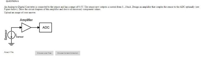 Question An Analog To Digital Converter As Conected To The Sensit And Has A Range Of 0 5v The Settscenes Outputs A Curr 1