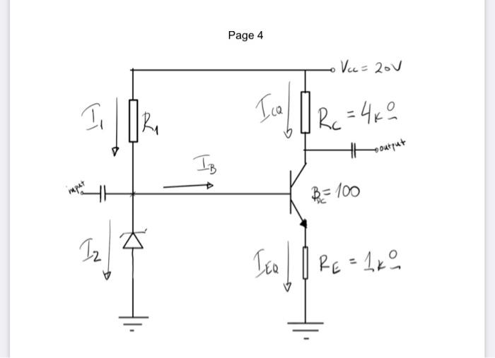 C I Consider The Common Emitter Amplifier Circuit Depicted In Figure Q1 1 On Page 4 Assume That Boc 100 Vcc 2 2