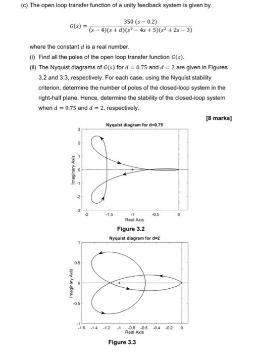 C The Open Loop Transfer Function Of A Unity Feedback System Is Given By G S 350 S 0 2 S 4 S D S2 4s 5 52 1