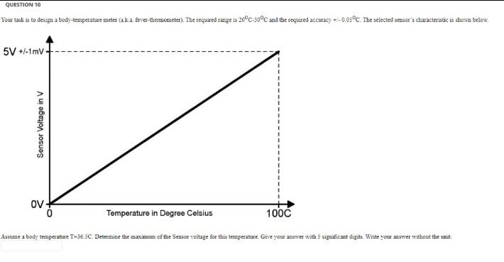 Question 10 Your Task Is To Design A Body Temperature Meter Aka Fever Thermeeter The Required Range Is 20 C 80 C And 1