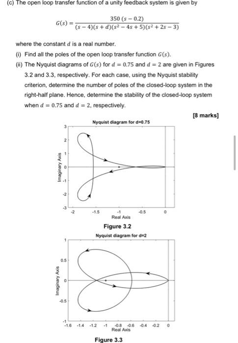 C The Open Loop Transfer Function Of A Unity Feedback System Is Given By 350 0 2 G S S 4 S D 52 4s 5 S2 1