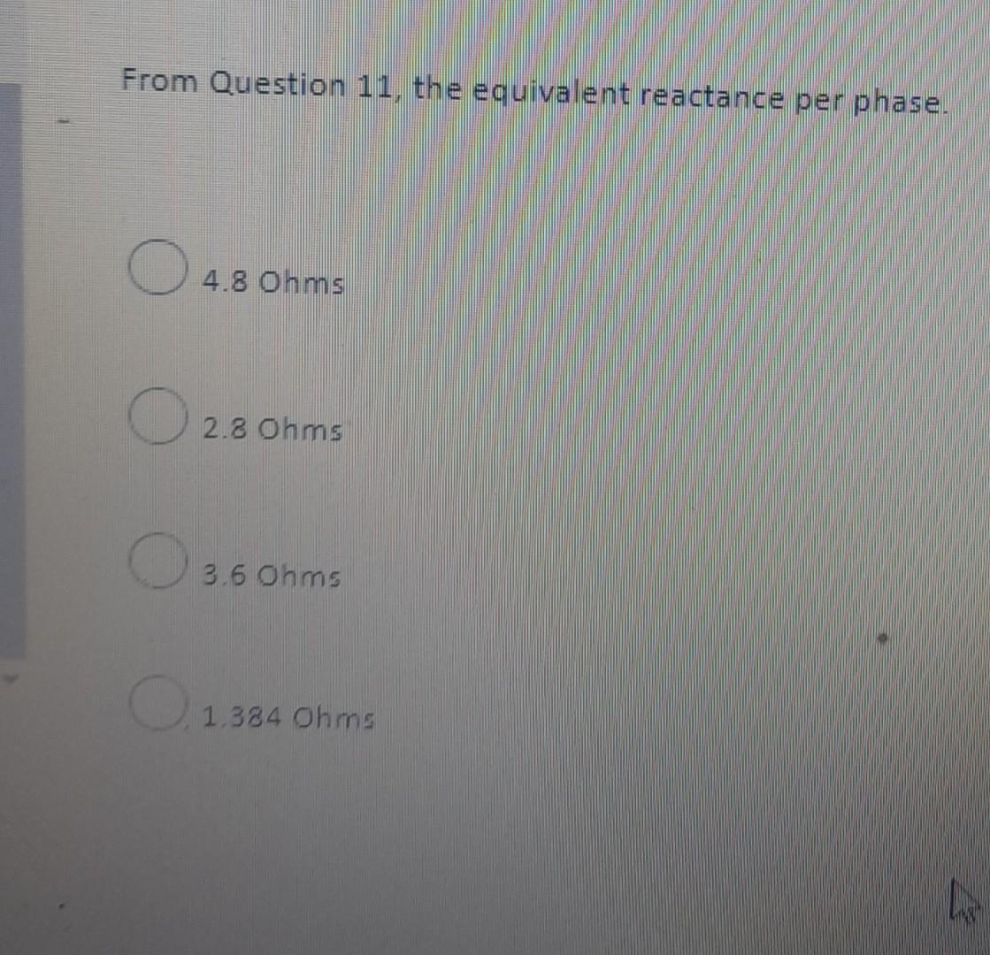 Question 11 2 Points N B The Next 10 Questions Will Follow From This Question A 200 V 50 Hz 6 Pole Y Connecte 9