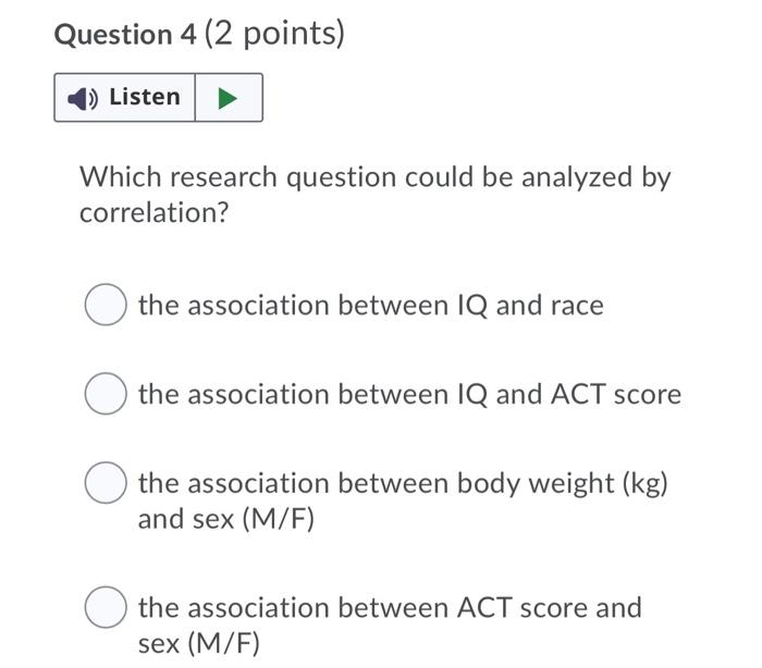 Which Research Question Could Be Analyzed By Correlation The Association Between Daily Caloric Intake Kcal And Body 2