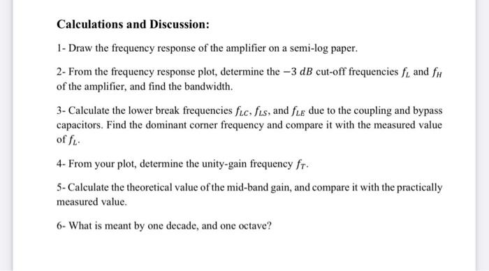 Procedure 1 Connect The Circuit As Shown In Figure Below And Measure The Dc Voltages Vs Ve And Vc Tabulate Your Res 3