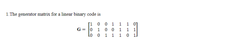 Please Solve This Question Digital Communication Previous Question Matrix And All Details Are Given 1