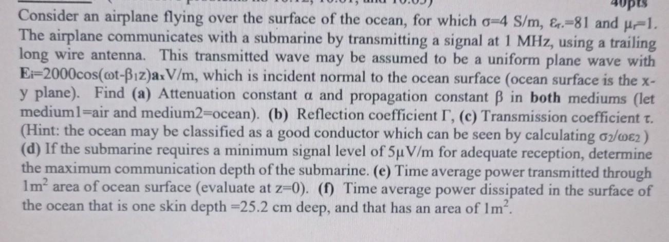 This Is A Question From The Book Elements Of Electromagnetics 7th Edition This Is Question Related To Problems Of Chapte 1