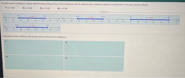 For Each Level Of Confidence Cbelow Determine The Corresponding Normal Confidence Interval Asume Aach Confidence Interv 1
