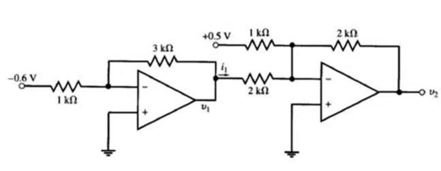 Determine V1 And V2 On The Opamp 1