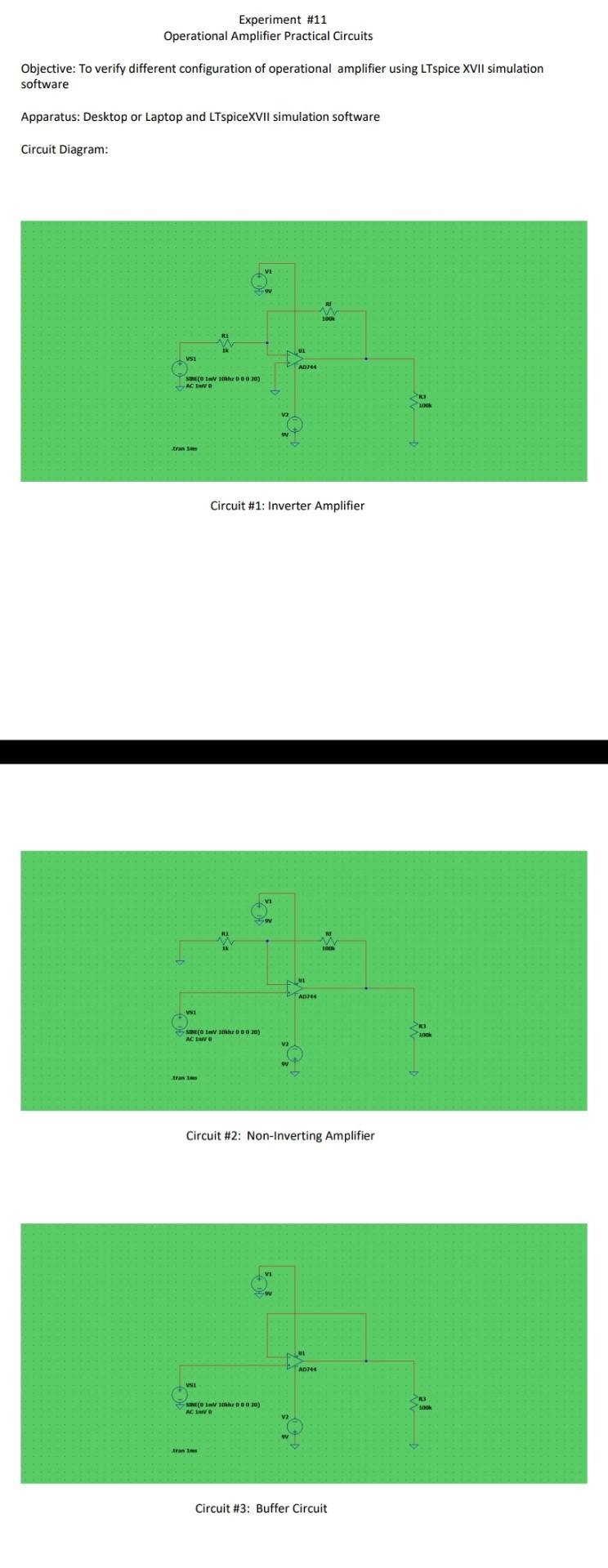 Experiment 11 Operational Amplifier Practical Circuits Objective To Verify Different Configuration Of Operational Ampl 1