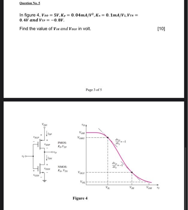 Question No 5 In Figure 4 Vpp 5v Kp 0 04ma V2 Ku 0 1ma V2 Vrx 0 4v And Vtp 0 8v Find The Value Of Vi And 1