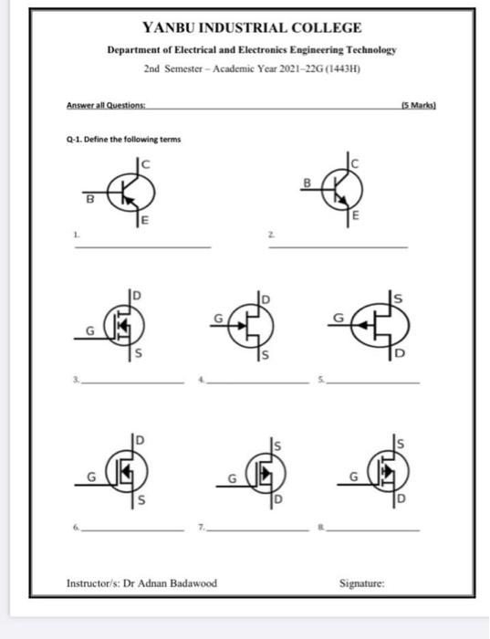 Student Id Student Name Q 1 What Is The Types Of Optical Diodes Q 2 List Few Applications Of Light Emitting Diod 4