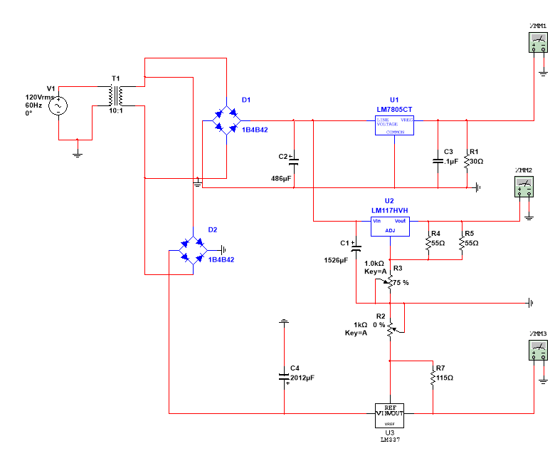 Ymm1 H T1 V1 120 Vrms 60hz 0 Www D1 U1 10 1 Lm7805ct Link Vre Voltage Common 1b4b42 C2l He C3 R1 1uf 300 Zmm2 486f Ya 1