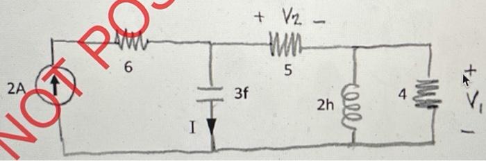 The Circuit Below Is In The Dc Steady State So All Transients Are Passed What Are The Values Of V2 And V1 Under Those 3