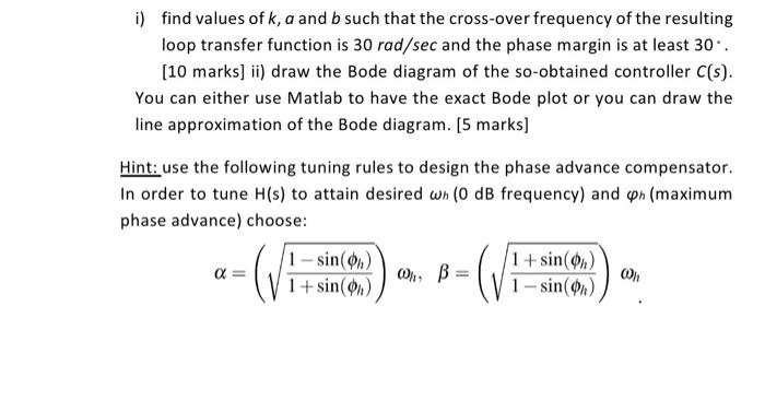 R Y C S G S Figure 4 Consider Again The Generic Feedback System Shown In Figure 4 Where G S Is The Plant S Transfe 3