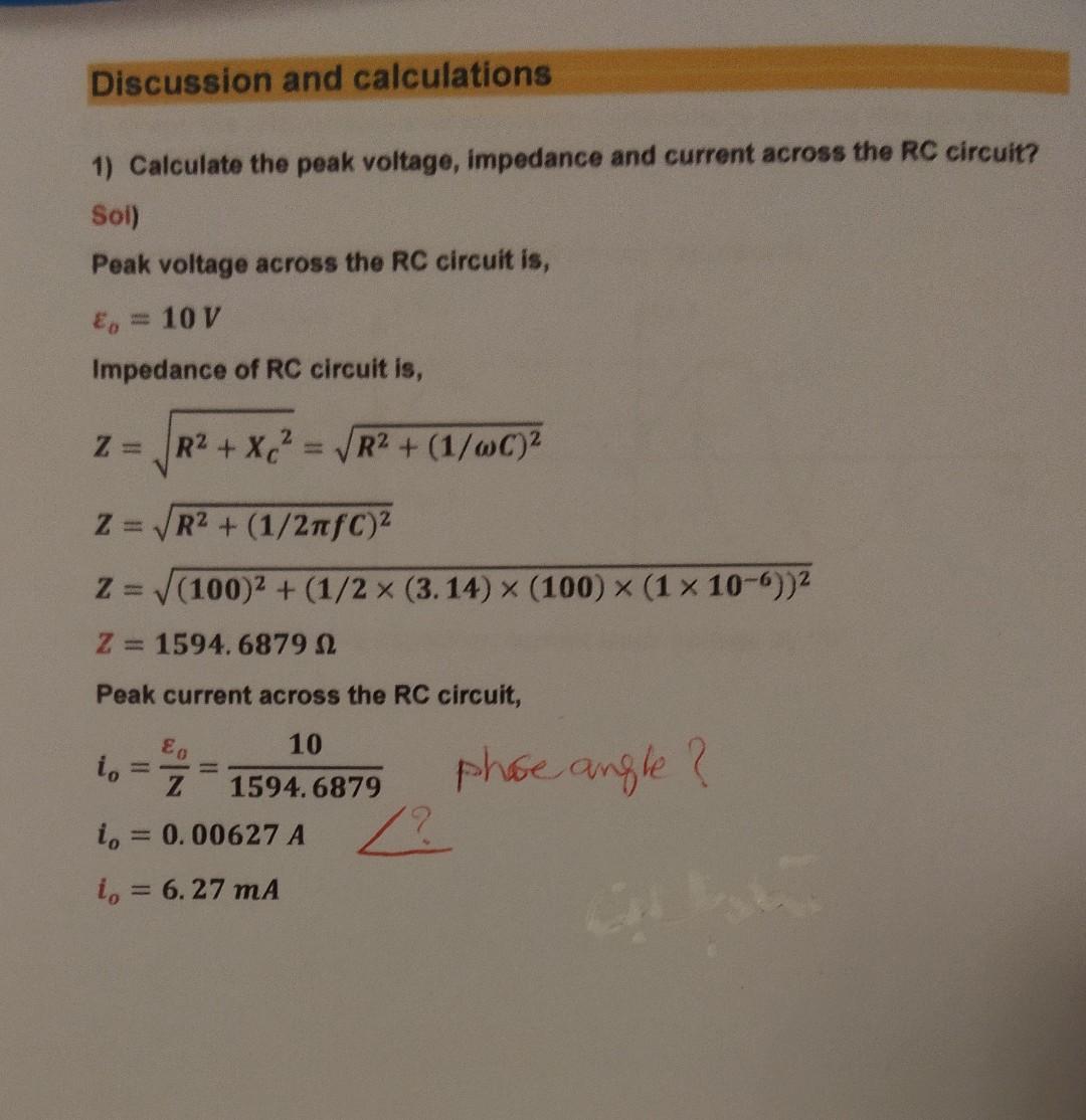Find The Value Of The Current Across The Rc Circuit 1