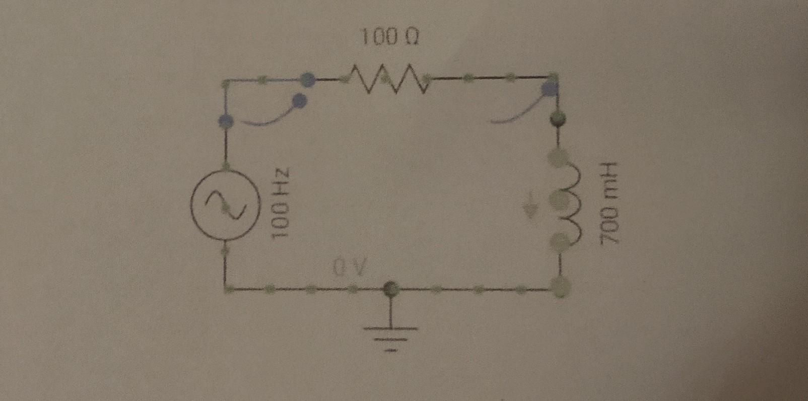 Find The Phase Angle Of The Current Across The Rl Circuit 1