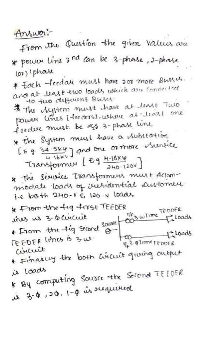 B1 Design Of A Basic Power System Design A Basic System Which Has Realistic Features The Main Requirements Are As Foll 2