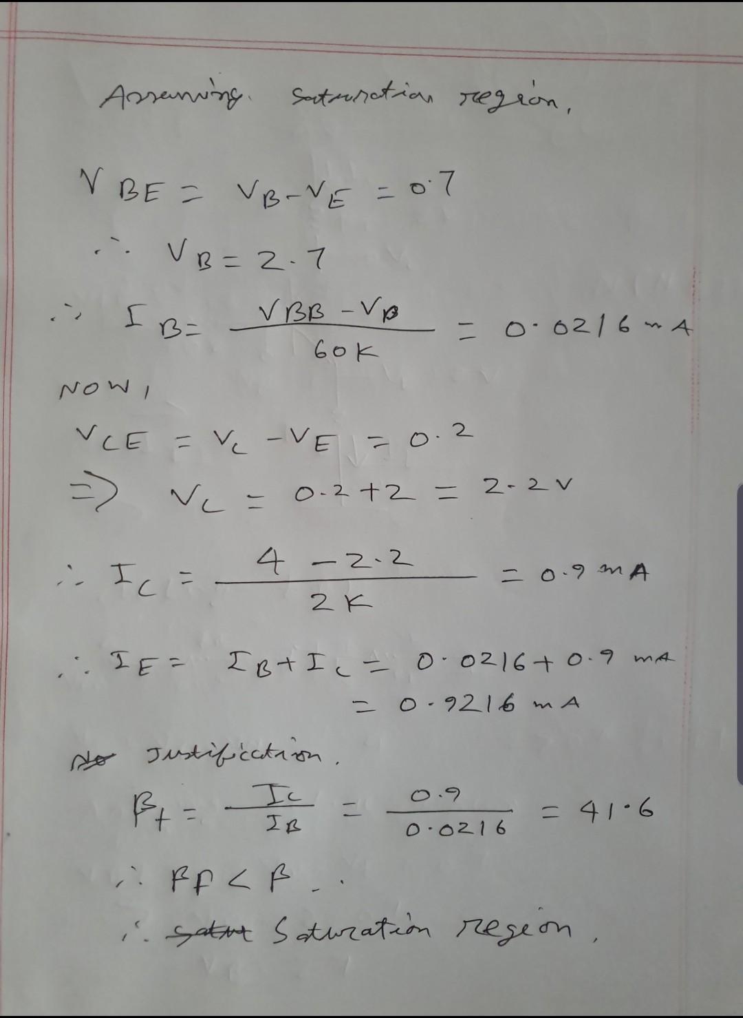 Hello I Have Solved 3 Problems About Bjt Region Of Operation Please Check It If I Ve Solved Them Correctly The First 4